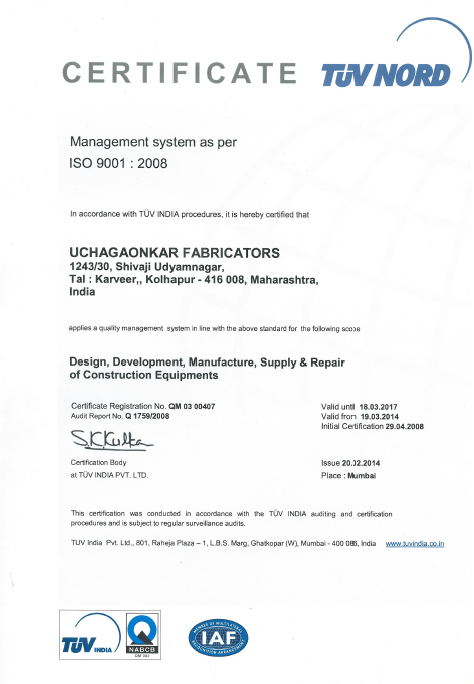 ISO Certificate